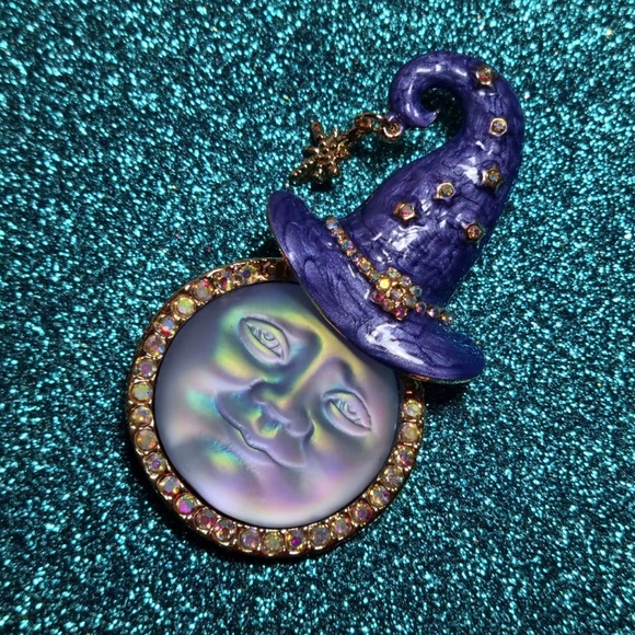 Betsey Johnson Blue Moon Wizard Brooch - Picture 10 of 11
